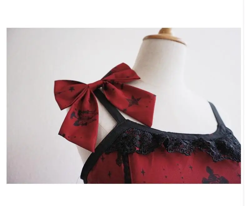 Vintage sweet lolita obleko luštna tiskanje čipke bowknot viktorijanski obleko kawaii dekle gothic lolita jsk princesa loli jsk cos