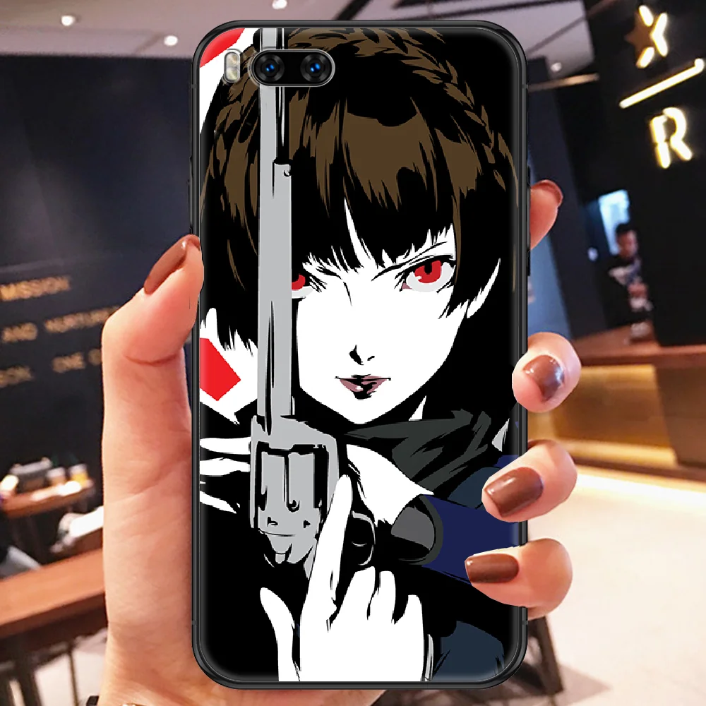 Persona P5 Anime primeru Telefon Za Xiaomi Mi Max Opomba 3 A2 A3 8 9 9T 10 Lite Pro Ultra black art coque 3D shell luksuzni nazaj tpu