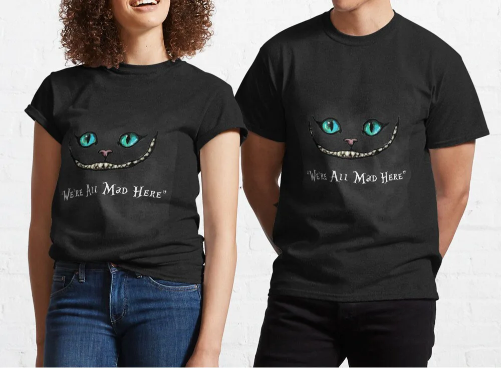 Mačka Cheshire Smešno T Shirt Formalno Pomlad Jesen Fitnes Smešno Oblikovanje Tee Shirt Ulične Majica
