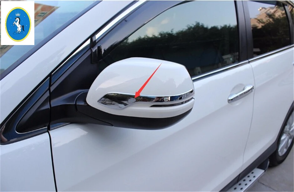 Yimaautotrims Nove Zunanjosti Za Honda CRV CR-V 2013 - 2016 ABS Vrata Rearview Mirror Modeliranje naslovnica Stripa Trim 2 Kos / Set