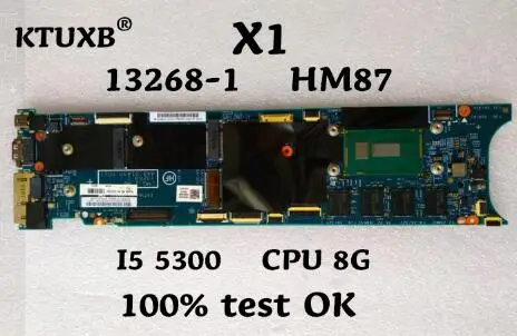 00HT359 00HT347 za Lenovo ThinkPad X1 Carbon X1C zvezek matična plošča PROCESOR i5 5300U 8GB test delo 13268-1 448.01430.0011