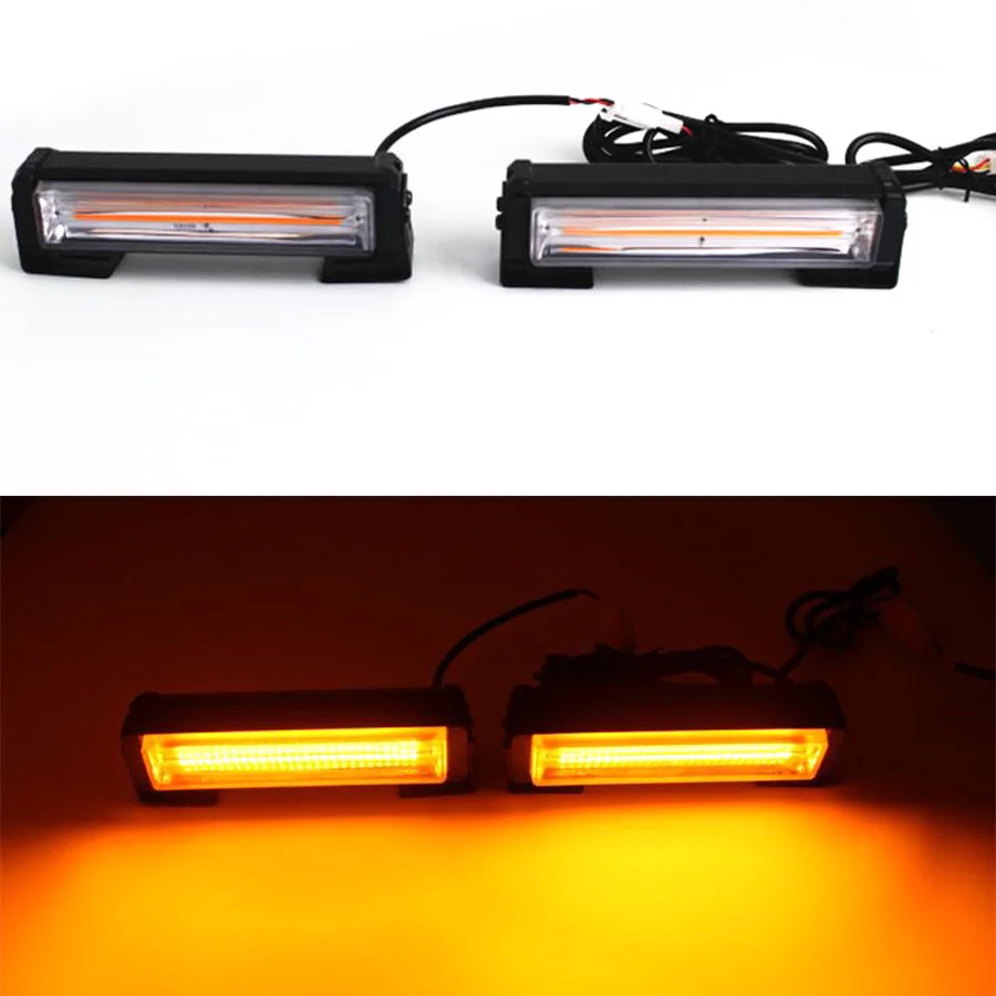 Univerzalni 36W COB LED Nevarnosti Opozorilo Avto SUV Flash Strobe Svetilnik Svetlobe Bar Amber