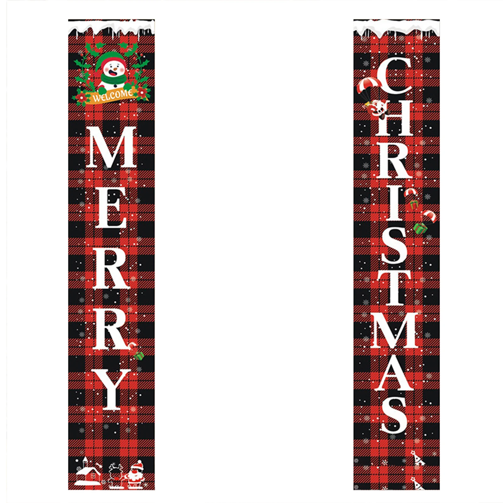 Huiran Vesel Božič Verandi Prijavite Dekorativni Vrata Banner Božični Okraski za Dom, ki Visi Božični Okraski Navidad 2021