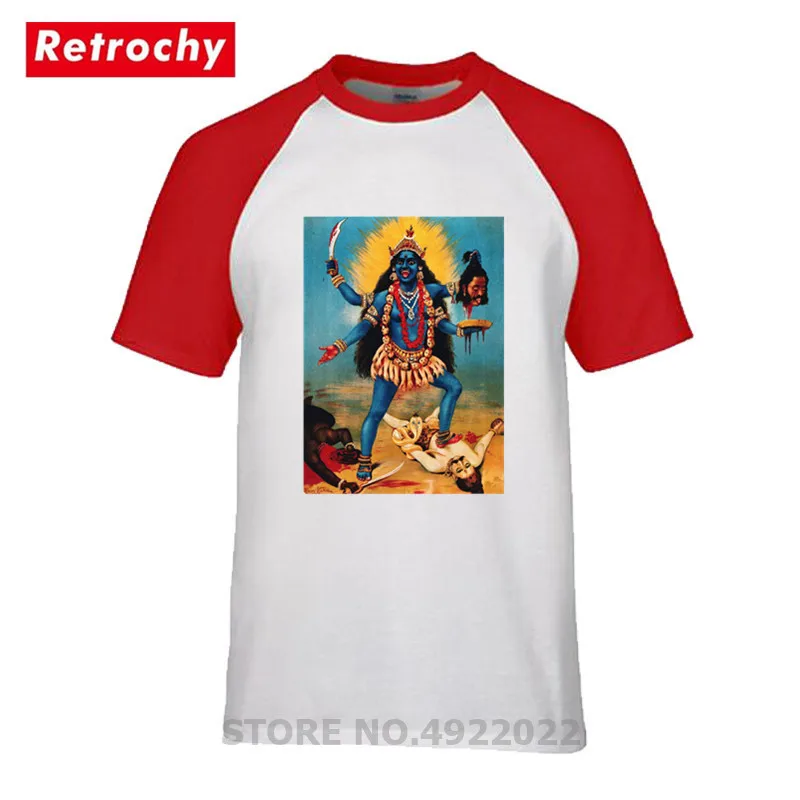 Edinstven Hinduizmu Indija Bog Kali Tshirt Sveto Hindujska Boginja T-shirt Za Moške Krog Vratu Klub Tees Majica Moški Najnovejše Plus Velikost Vrhovi