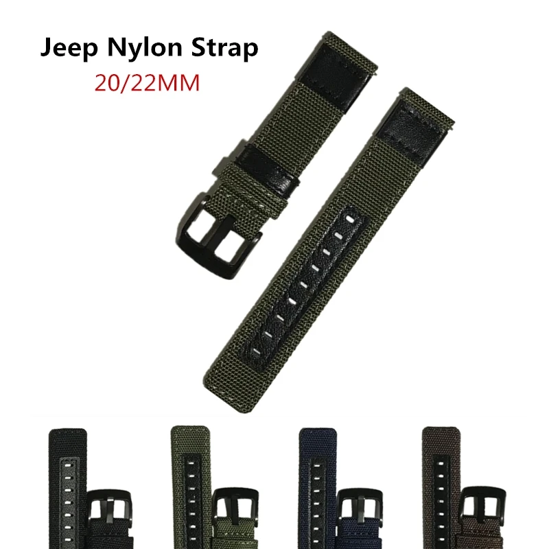 22 mm 20 mm, Platno Najlon + Pravega Usnja Watchband Za Armani Diesel Fosilnih Timex Jeep Hitro Sprostitev Watch Trak Zapestni Trak