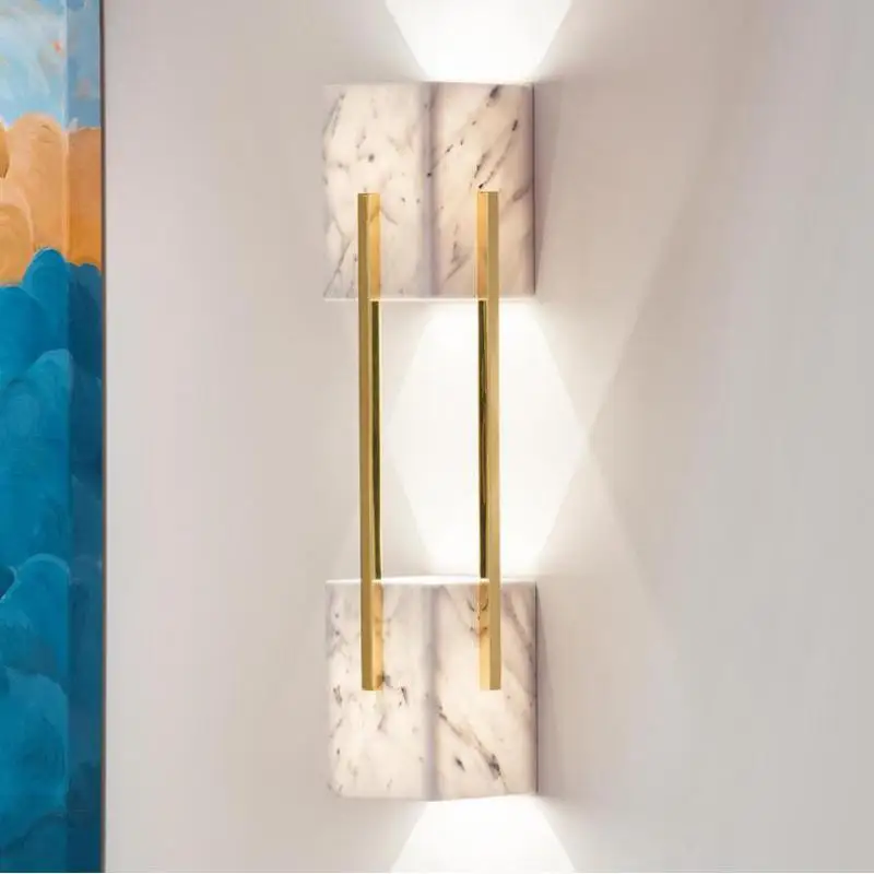 Študija LED Stenska Svetilka Marmorja stalnica svetil za dnevno sobo Hotel ličila led Arandela Postelji garderobo dolgo ogledalo razsvetljavo