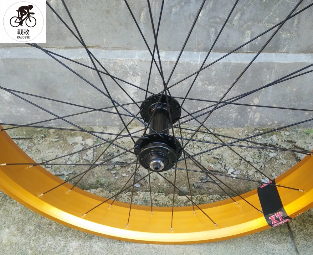 Kalosse DIY barve 26*4.0 pnevmatike 36H Maščobe kolo kolesa 2 ležaji Sneg izposoja wheel135/190mm pesta kolesa deli