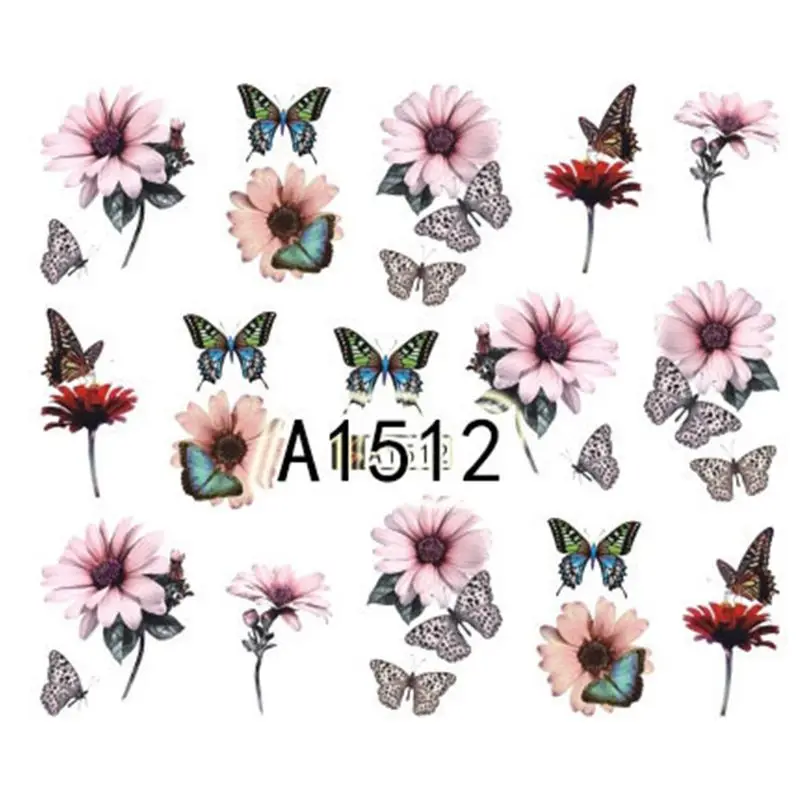 12 Pcs DIY Jewelry Crystal Epoxy Filling Material Water-based Flower Butterfly Pregnant Nail Applique Sticker Jewelry Making