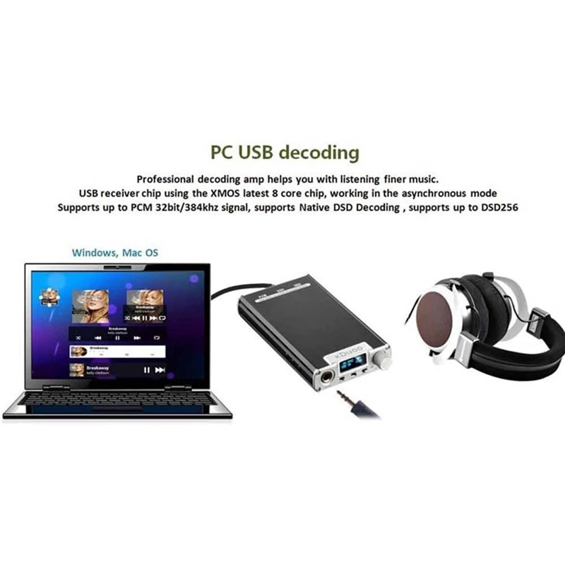 Xduoo XD05 Slušalke Ojačevalnik DAC Slušalke Ojačevalnik Prenosni USB, Optični in Koaksialni Dekodiranje