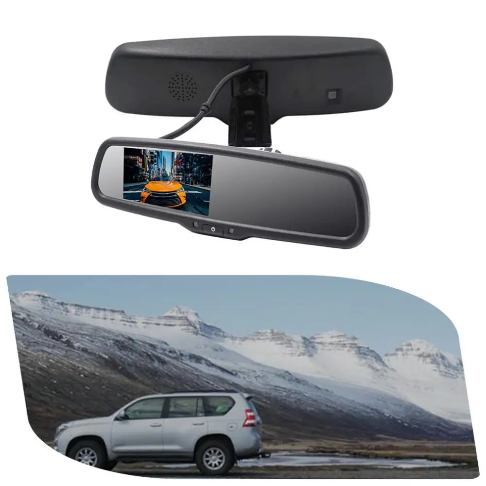 Brezžični Auto Avto Rearview Mirror Zaslon Visoke Svetlosti Samodejno Zatemnitev Obračanje Slike LCD Monitor Ogledalo