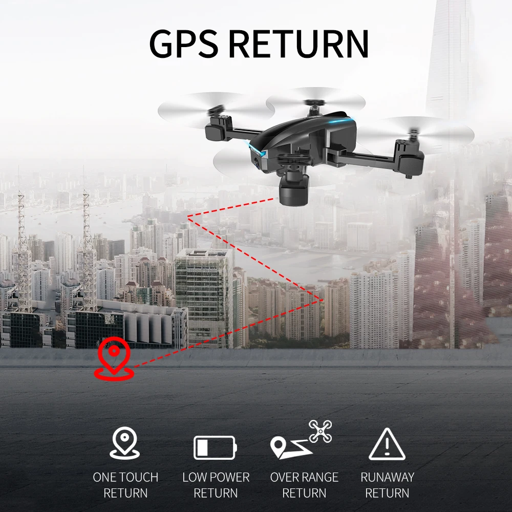 2020 NOVO S177 Brnenje Gps 4k 5G WIFI HD, širokokotni Dual Camera Fvp brezpilotna letala 20 min Rc Oddaljen 600m Quadcopter Višina Ohraniti Polet