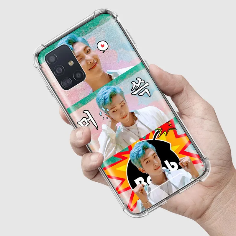 Dinamit Kpop Pevka Primeru Telefon Za Samsung Galaxy A51 A71 5G A21s A31 A41 A11 A21 A01 M31 M31s M51 M21, zračna Blazina Cas Pokrov