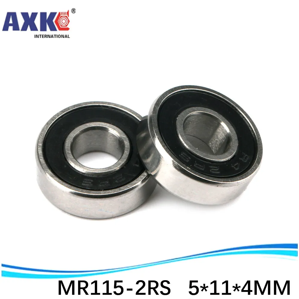 AXK 500pcs/veliko brezplačna dostava Visoke kakovosti modra dvojne gume, tesnilni pokrov miniaturni kroglični ležaj MR115-2RS 5*11*4 mm