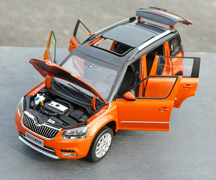 Izvirne Tovarniške 1:18 Volkswagen, Škoda Yeti Off-road Vozilo Oranžna Suv Klasičnih Modelov za Rojstni dan/božič, Darila, Zbiranje