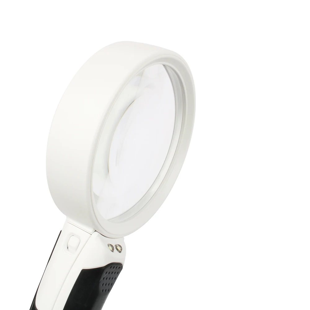 20-krat high definition dvojno ogledalo optični s svetilko 90 mm starinsko povečevalno steklo za starejše branje orodje