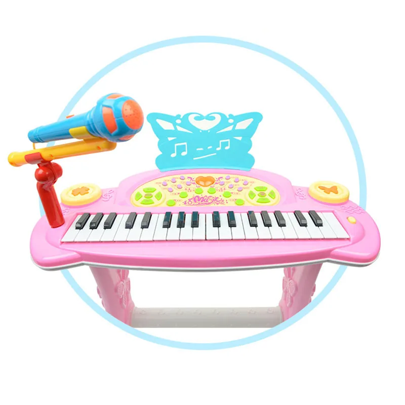 Večfunkcijsko 37 Tipko Otroci Elektronski Tipkovnico, Klavir Igrača Mikrofon Glasba Otrok Tipkovnico Glasbila, Učenje Igrače