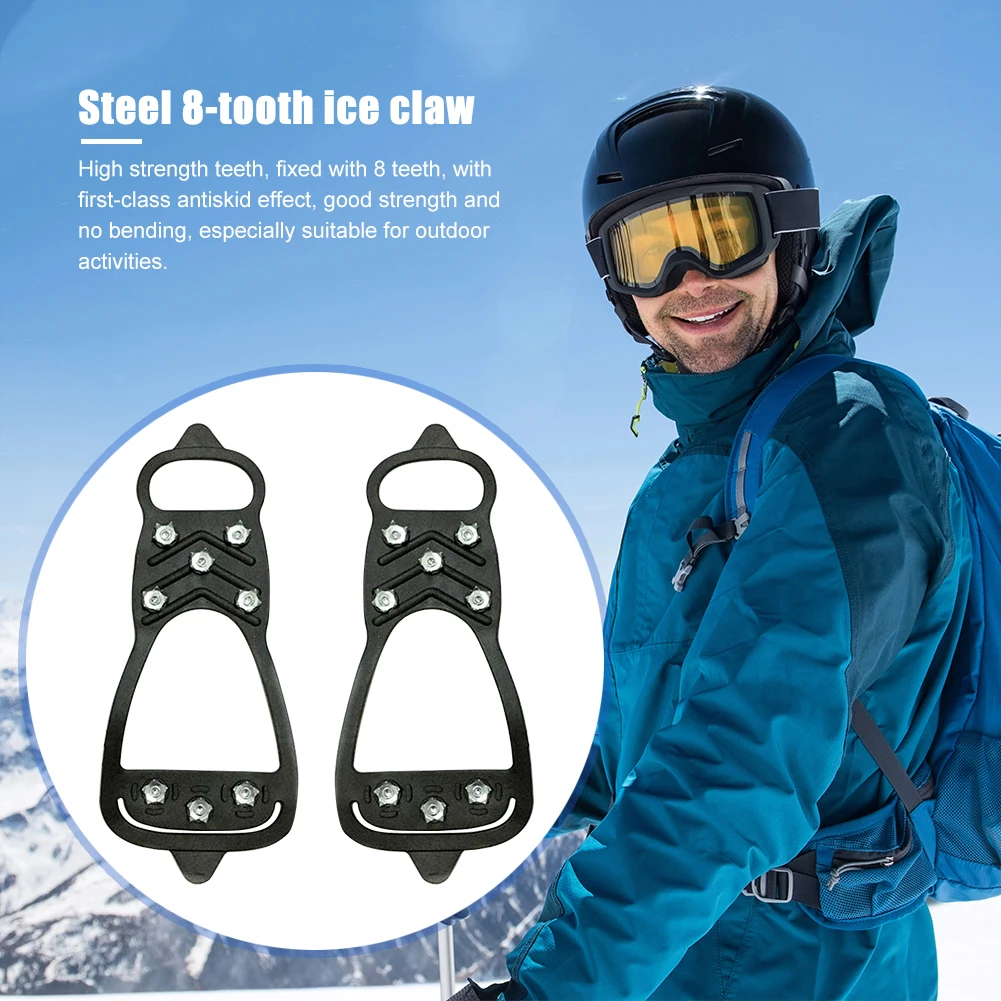 8 Zob Prostem Anti-Skid Ledno Plezanje Konice Čevlja Prijemala Cleats Sneg Čevlji Zajema Crampon