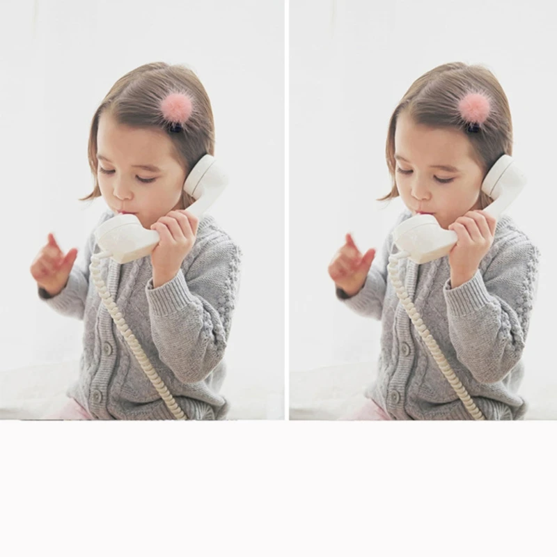 12 Kos korejski Krzno Žogo Pompom Lase Posnetek Pin Barrettes Pokrivala Za Baby Dekleta F3ME