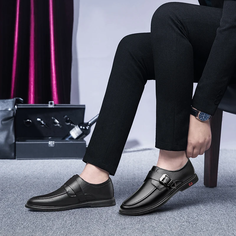 Mens Čevlji Pravega Usnja Loafers Moških Dihanje Poslovnih Formalno Obleko Zapatos Par Hombre Velikost 37-46 Moški Oblikovalec Čevljev %