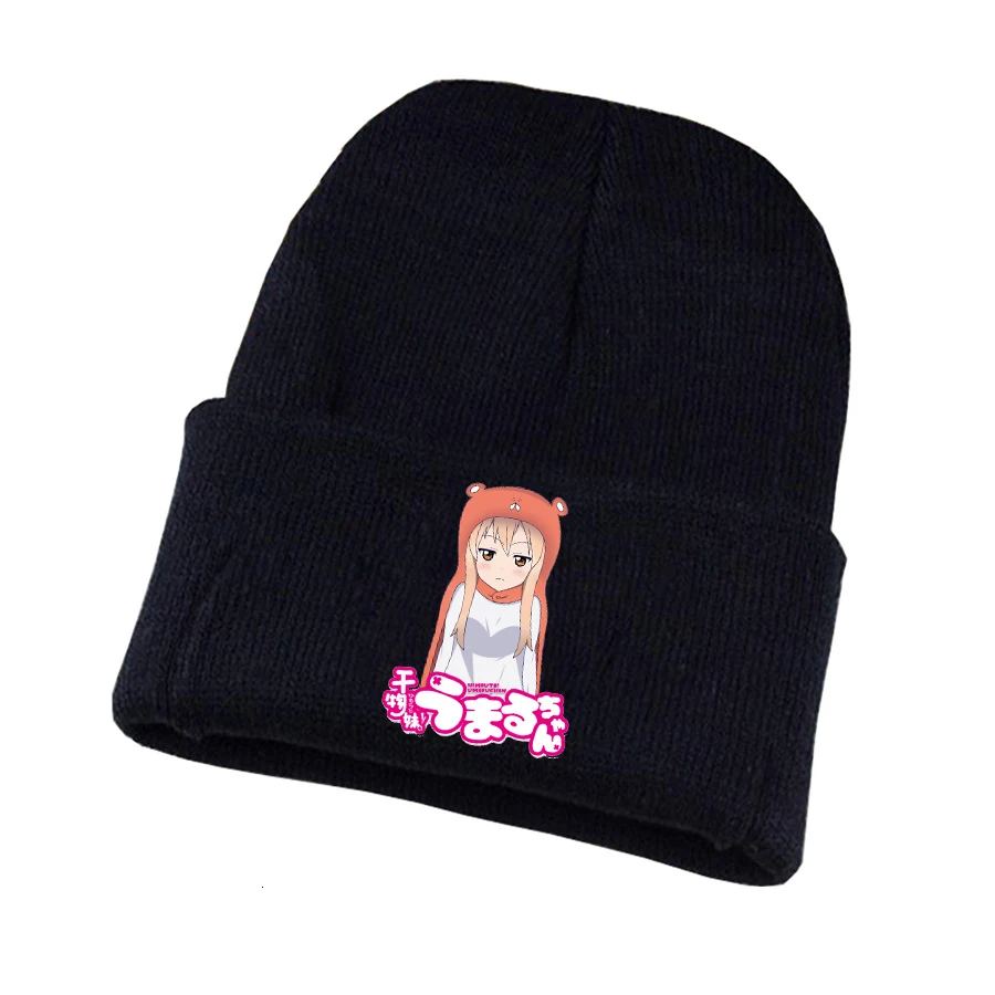 Anime Himouto! Umaru-chan Pletene klobuk Cosplay klobuk Unisex Tiskanja Odraslih Priložnostne Bombaž pokrivalo najstniki pozimi Pletena Kapa