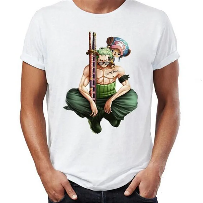 Lovec na Pirate Anime Smešno T-shirt Moški Kul Zgoraj T-shirt
