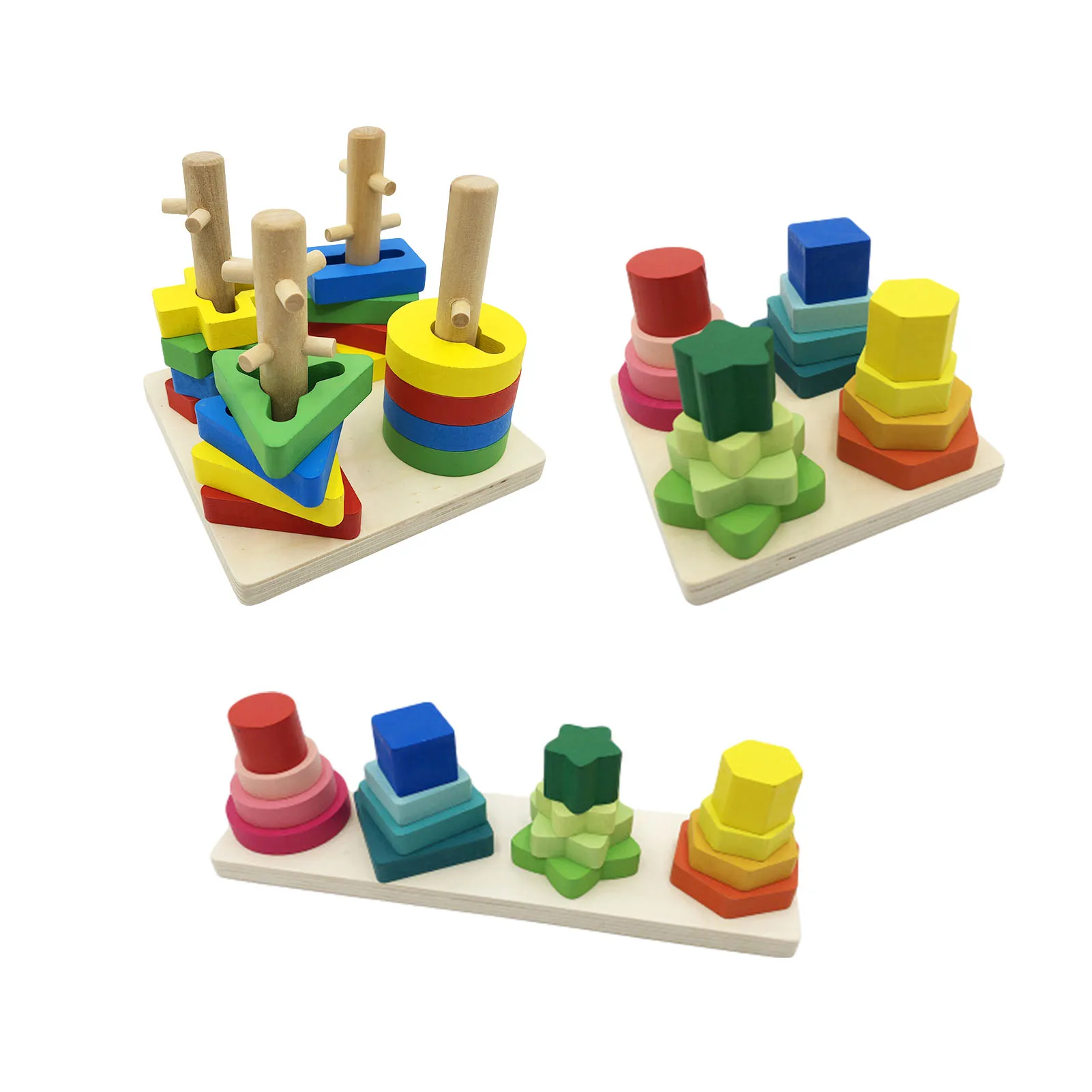 Montessori Izobraževalne Igrače, Lesene Igrače za Otroke Učna Vaja Roke-na sposobnost Geometrijske Oblike Ujemanje Igre