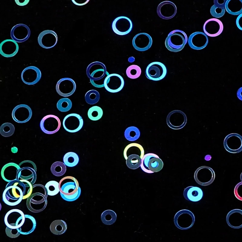 10 Barv Votlih Okroglo Obliko Holografski Močen Bleščice Epoksi Smolo Festival Močen Laser - Kosmiči Mešani Bleščicami Na 2g