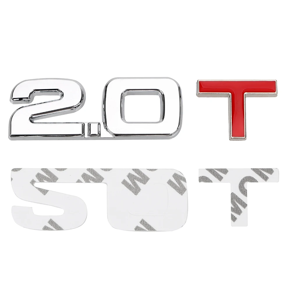 Avto Nalepke Univerzalno 1.8 T 2.0 T Emblem Značko Avto nalepke 3D Kovinski Valj delovne prostornine Logotip Tovornjak