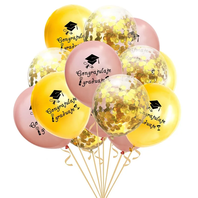 15pcs Čestitam Diplomi Baloni Rose Zlata Konfeti Balon Praznovanje Oskrbe Zdravnik Študentov Diplomi Stranka Dekoracijo