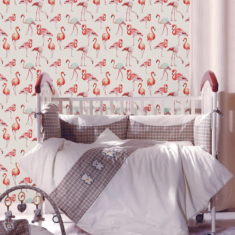 Funlife Flamingo Stenske Nalepke,Nordijska Umetnosti Nalepke Za Otroke, Soba, Spalnica Dom Dekor,DIY samolepilne Tapete,Izmenljive Nepremočljiva