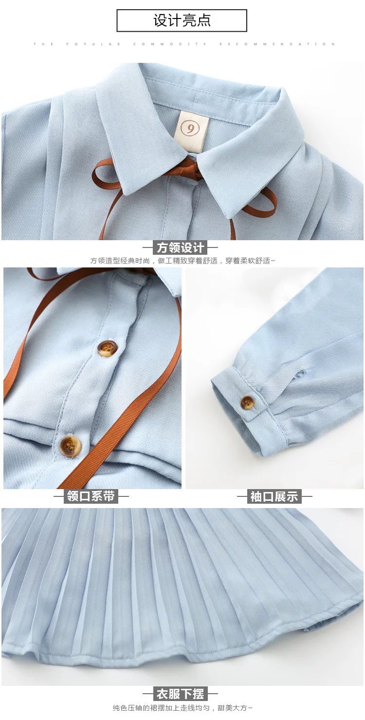 Dekle Obleko Korejski Temperament Nabrano Obleko Dekle Jeseni Novo Pasu Dolg Rokav Mid-Dolžina Srčkan Obleko