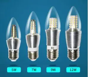 E27 LED Žarnica Letnik Edison Svetilke 110/220V 5W 7W 9W 12W Sveča, Luč, LED Žarnice za razsvetljavo doma