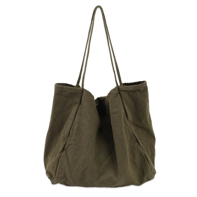 102518 nove vroče ženske ženski torbici čiste barve, enostavna, velike zmogljivosti, platno vrečke literarni eno ramo torba