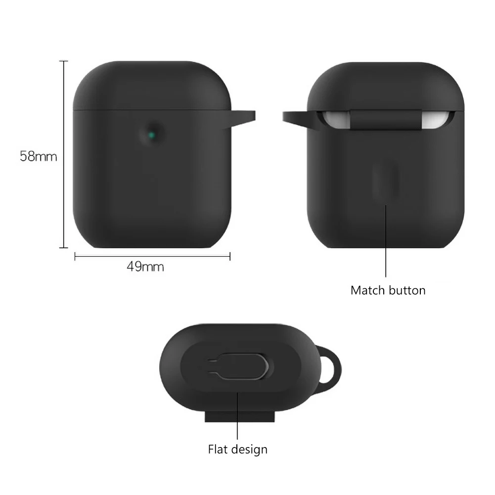 Silikonsko Ohišje za AirPods 1 2 Zaščitne Slušalke Primeru Slušalke Primerih Zaščitnih Za Apple Airpods 2/1 Pokrov