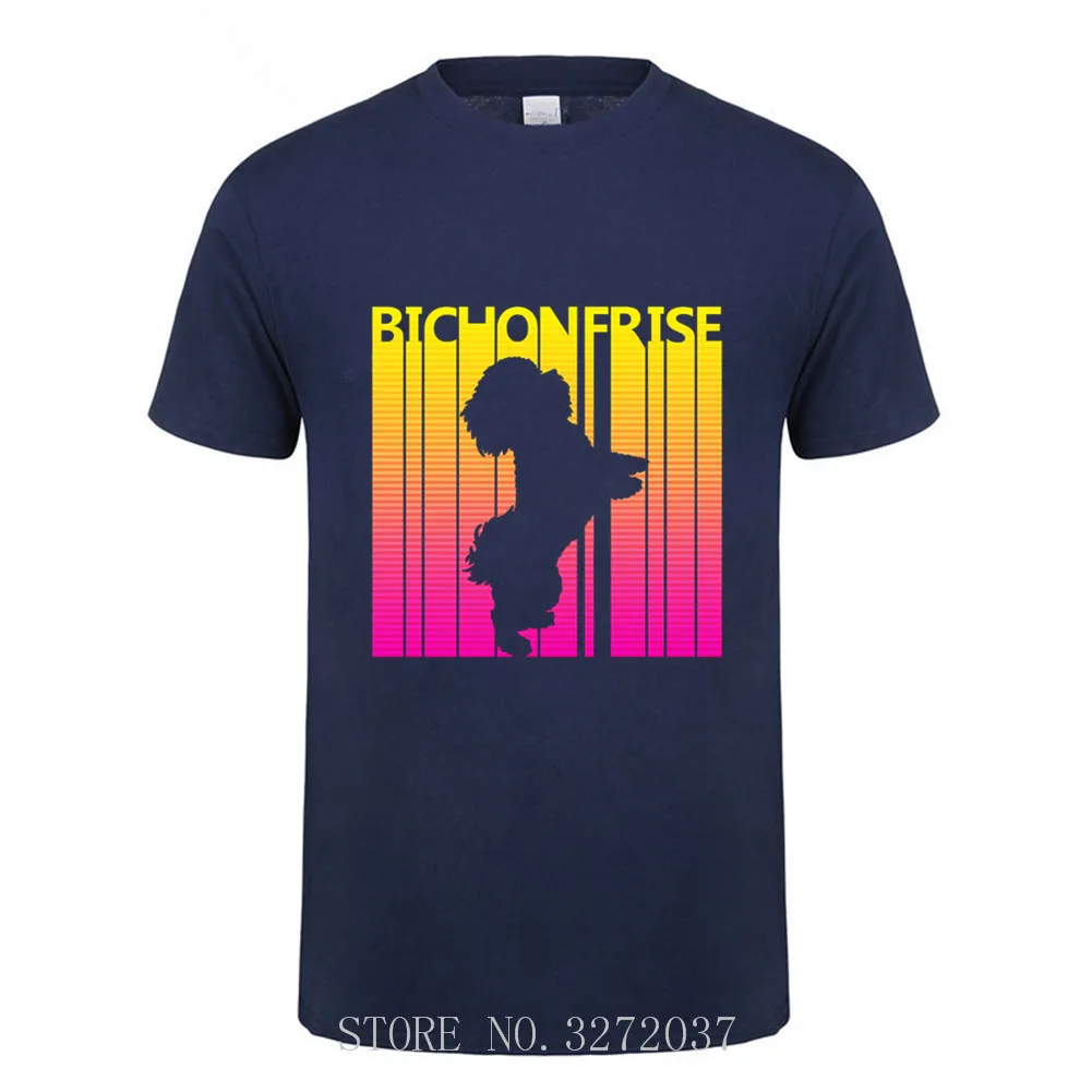 Smešno Bichon Frise Pes Retro 1980 mladenič T-shirt 2019 Najnovejše design bombaž O-vratu Azijskih Velikost tshirts