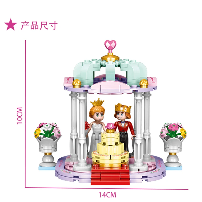 Xingbao 12021 Poroko Scene gradniki Številke Igrače Opeke Princ Poročen Princesa za Dekleta Gradnje Izobraževalne Igrače