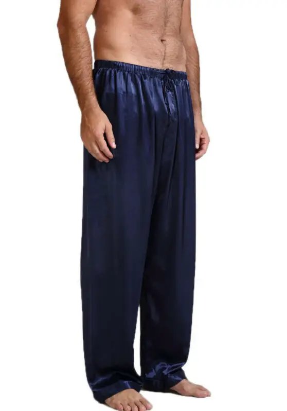 Velikosti S-XL More Moških Saten Svila Pižame Hlače Spanja Dna Kopel Sleepwear Dolge Hlače