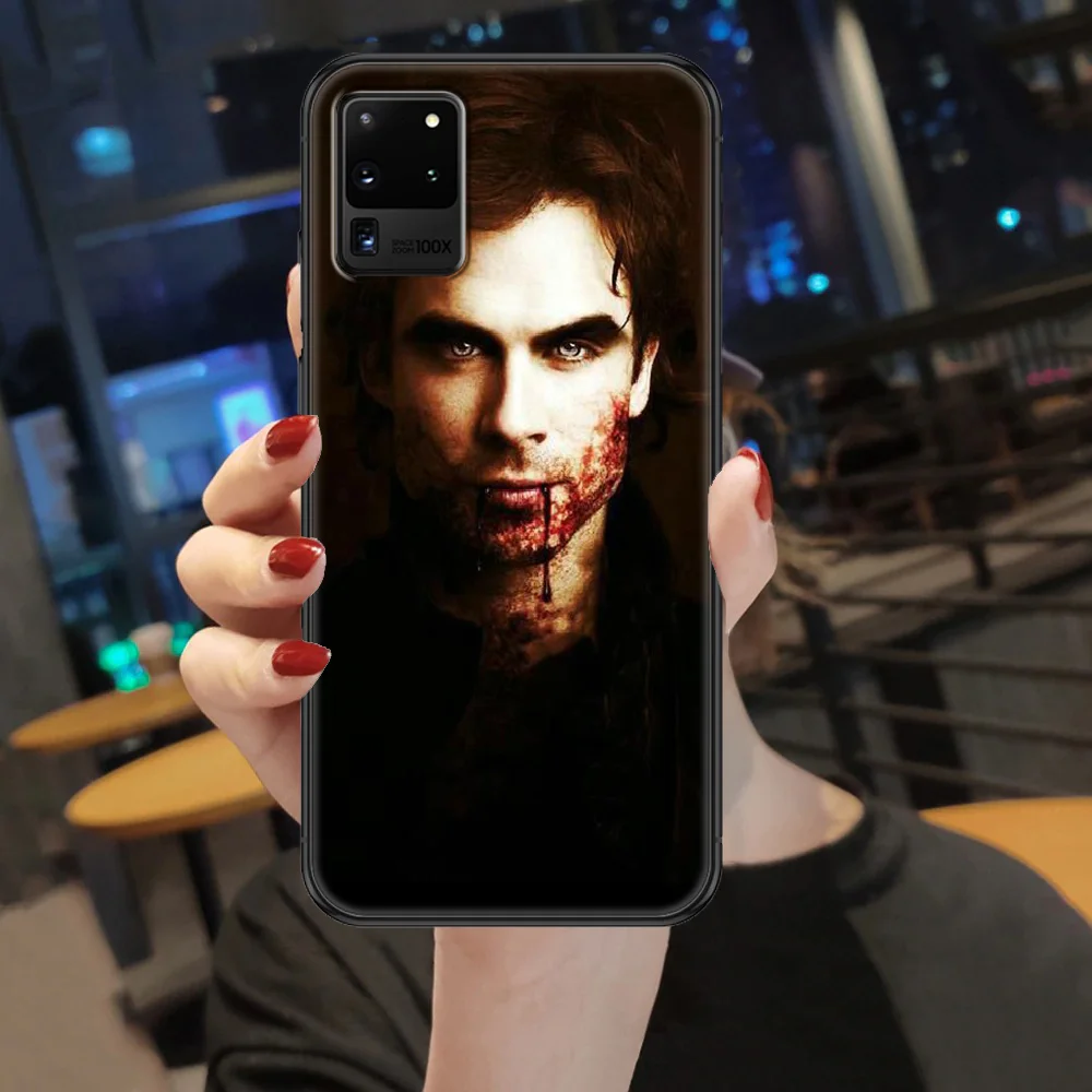 Vampir Dnevniki Damon Salvatore primeru Telefon Za Samsung Galaxy Note 4 8 9 10 20 S3 S5 S8 S9 S10 S20 Plus UITRA Ultra black