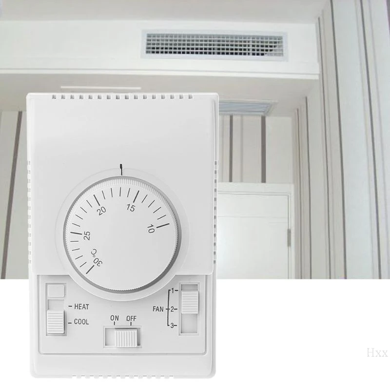 Hiqh kakovosti AC 220V Soba Mehanski Termostat za Nadzor Stikalo klimatska Naprava Fan Coil Temperaturni Regulator