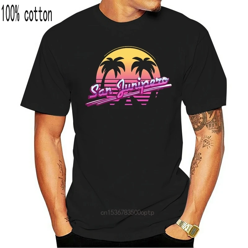 Zabavne Majice San Junipero Črna Ogledala Film Majica Ustvarjalca Geek 2019 Novih Moških Mornarice T-Shirt Moški Fine Vrh Tee Plus Velikost