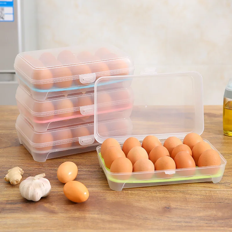 Jajce Škatla Za Shranjevanje Jajce Pladenj Posode Kuhinja Hladilnik 15 Omrežja Jajca Plastičnih Razpršilnik Nepredušno Sveže Ohranjanje