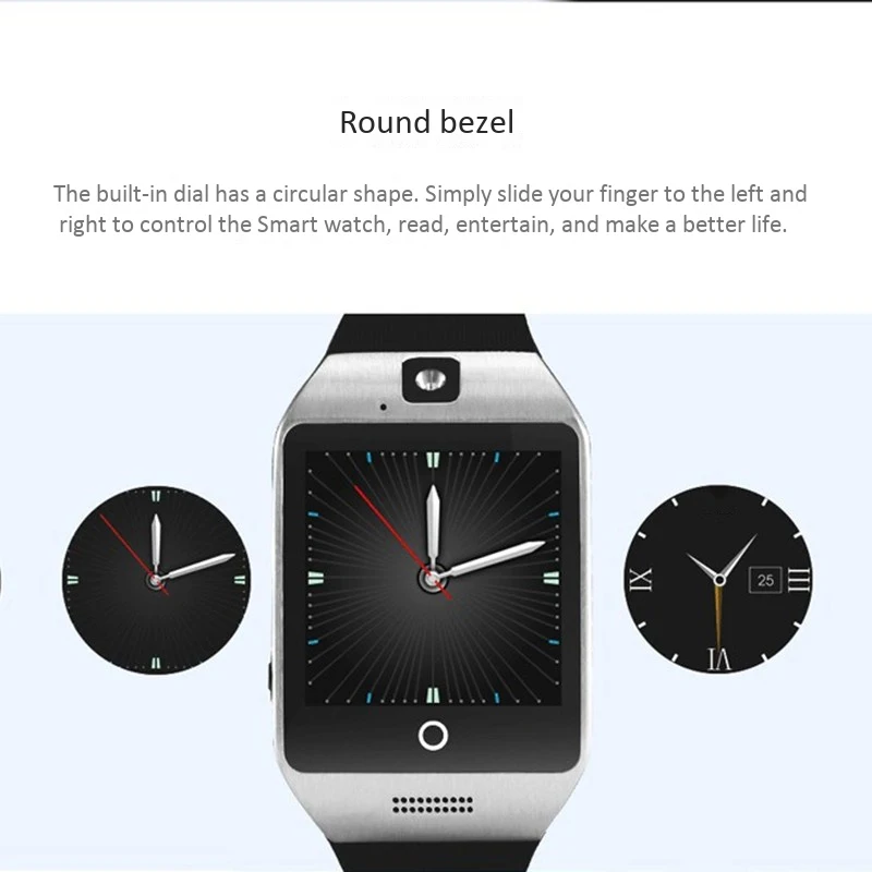 Pametna ura s Kamero, V18 Bluetooth Smartwatch KARTICE TF Kartico v Režo za Fitnes Dejavnosti Tracker Sport Pazi za Android