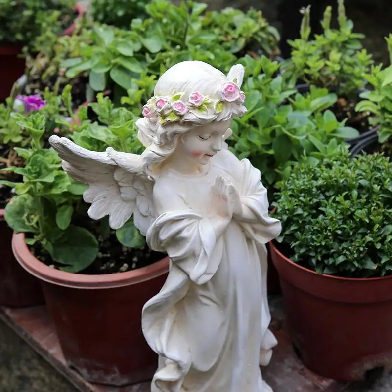 Sodobna Smolo Ljubek Angel Okraski Obrti Vrt Figurice Dekor Dvorišče Vrtnarsko Opremo Na Prostem Vrt Dekoracijo Umetnosti