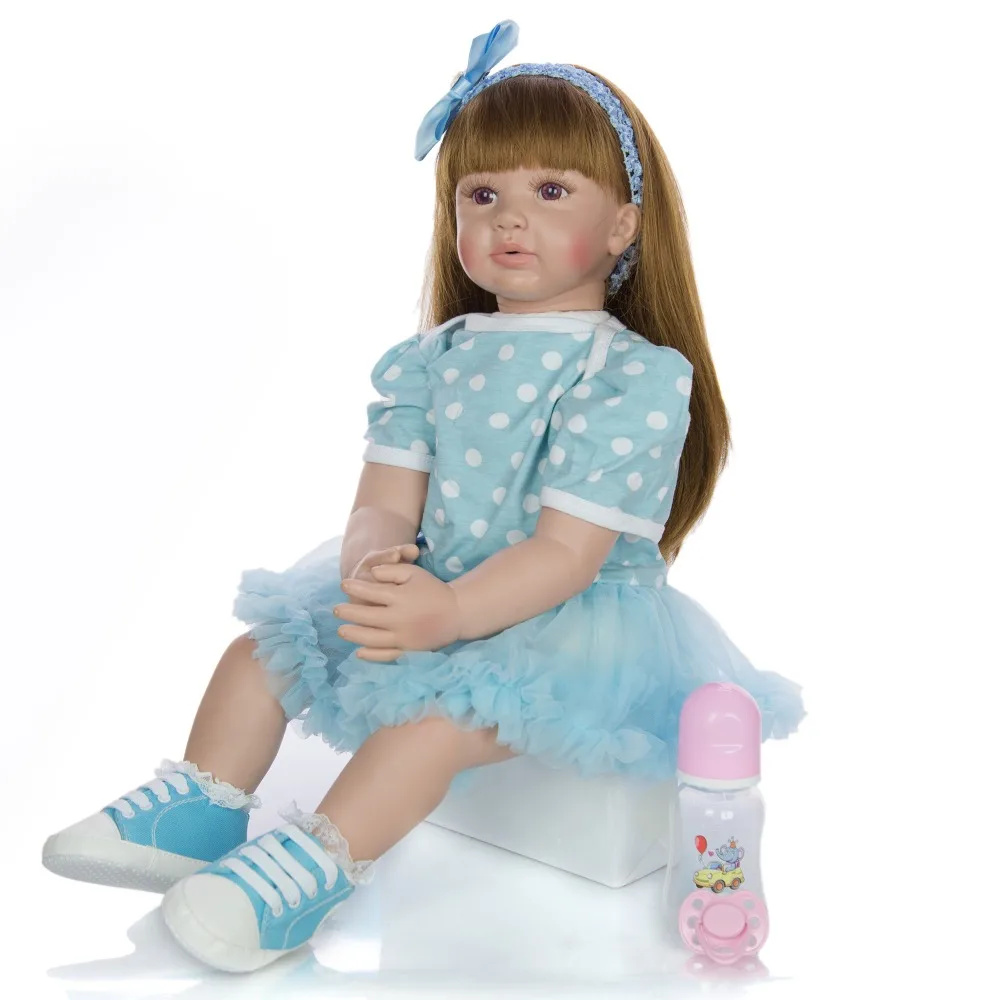 24 Palčni baby Lutke 60 cm Mehke Silikonske prerojeni baby doll Realne Princesa Dekle malček resnično lutke za otroke Božič, Rojstni dan