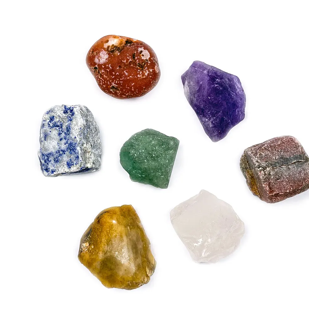 7 Barvah Naravnih Rock Kristal Grobo Kamen Raw Gemstoness Mineralnih Vzorcu Joga Čakro Nezakonitih Reiki Healing Kristali Kamna
