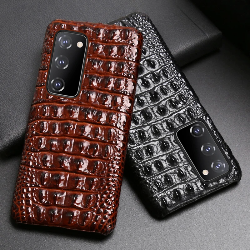 Usnje Primeru Telefon Za Samsung Galaxy S20 FE primeru Za s20 plus Cowhide Kritje Za Upoštevajte, 20 Ultra Krokodil Nazaj Teksturo Primeru