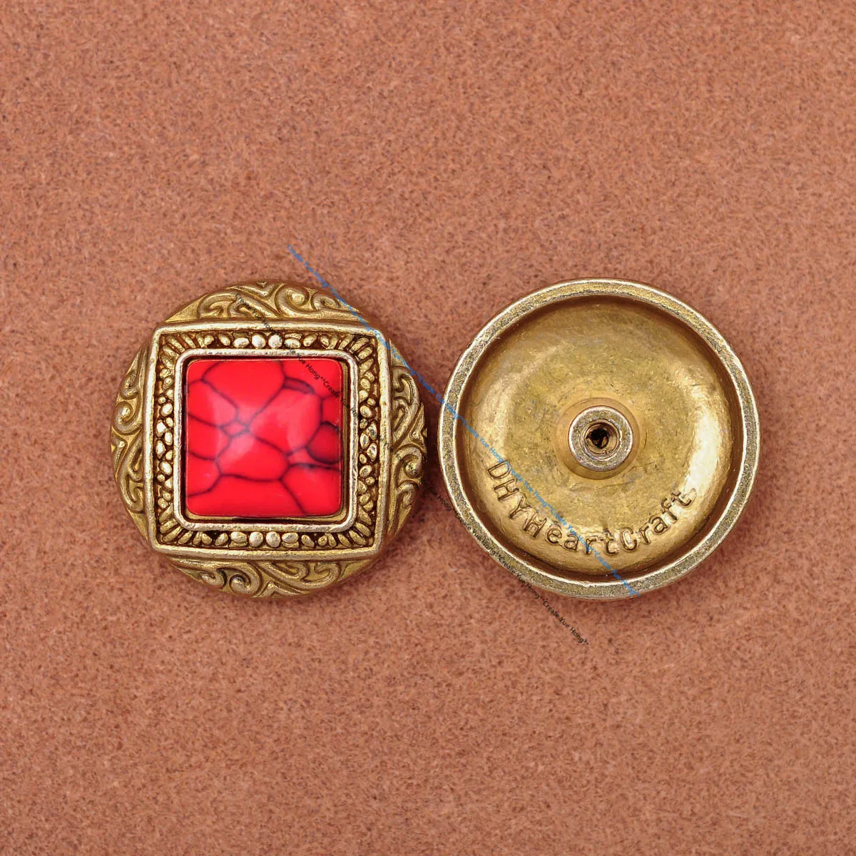 Antik Medenina Kvadratnih umetniške roža rdeča, turkizna conchos screwback gumbi za usnje obrti Oblačilo sedlo pasu denarnice dec