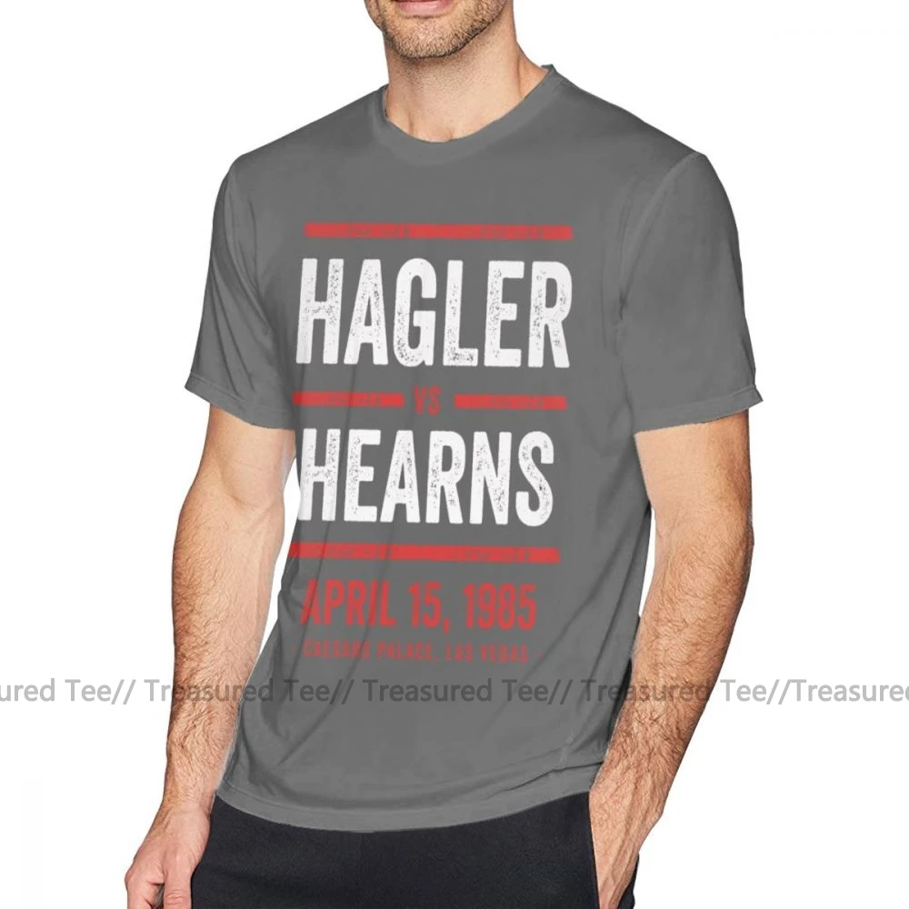 Hitman T Shirt Hagler Vs Hearns T-Shirt Človek Grafični Beli Načrt Tee Majica