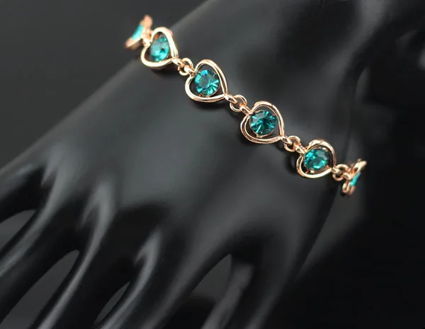 Lepo darilo za promocijo vrhunskih vroče priljubljenih Avstrijskih Kristalno Srce verige link čar zapestnico fashio nakit dekle