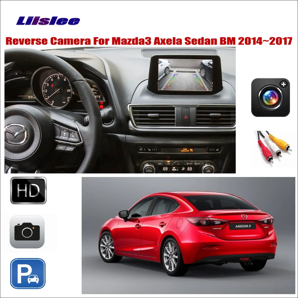 Za Mazda 3 Mazda3 Axela Limuzina BM-2017 Avto Vzvratno Kamero Zadaj, 6V Povezavo Na Izvirno Tovarniško Zaslon